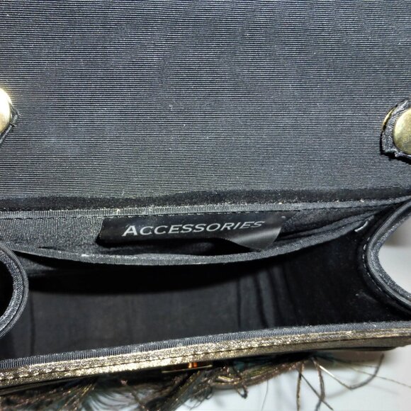 Unique Vintage Purse CUSTOM MADE PEACOCK FEATHERS Woman's PURSE Ladies Handbag - Picture 7 of 7